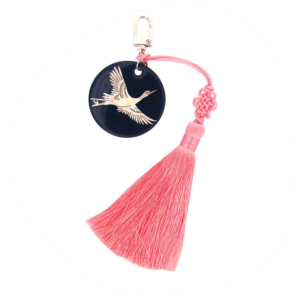 Jagae Crane Norigae Keyring_Pink | T_E,T_F | Keychains | Jeon Han Na Jeon