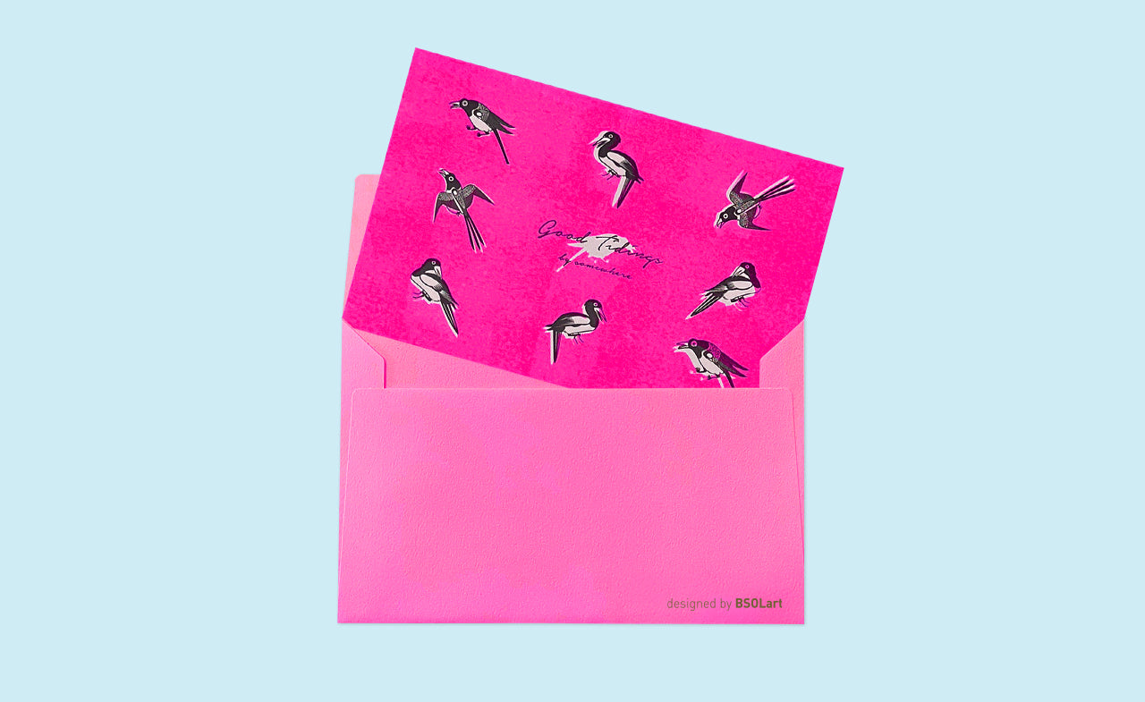 Magpie Card & Envelope | T_S | Uncategorized | BSOLart