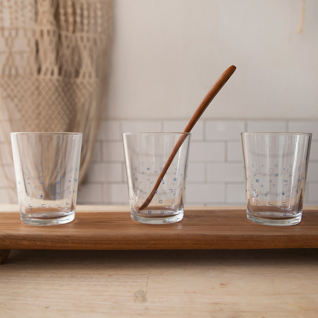 Hangeul Pattern Glass Cup | | Uncategorized | Sorosi