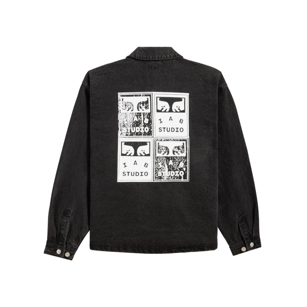 IAB Studio x OBEY Painters Shirt Jacket Dusty Black BIROSO
