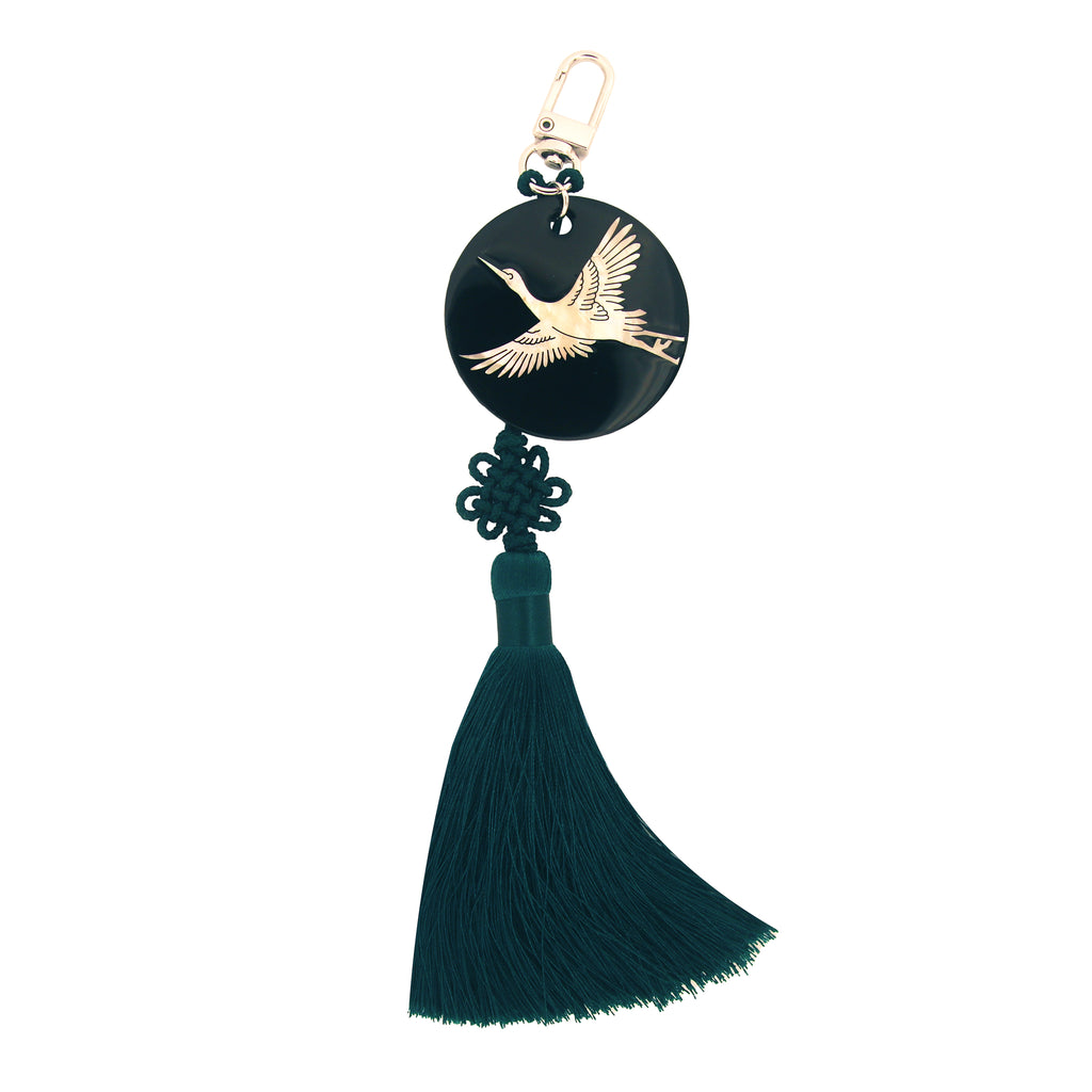 Jagae Crane Norigae Keyring_Green | T_E,T_F | Keychains | Jeon Han Na Jeon