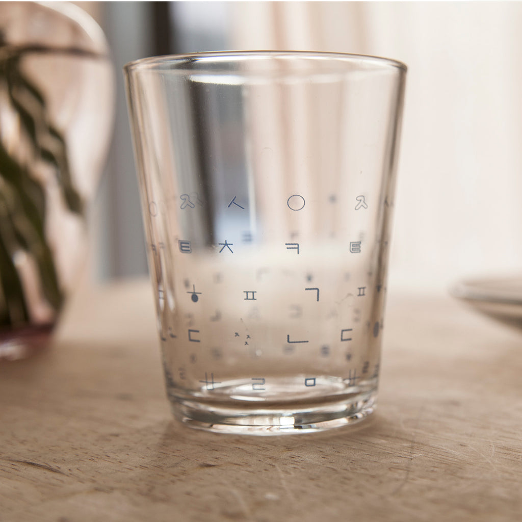 Hangeul Pattern Glass Cup | | Uncategorized | Sorosi