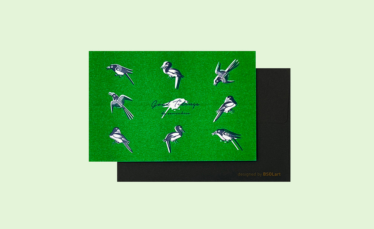 Magpie Card & Envelope | T_S | Uncategorized | BSOLart