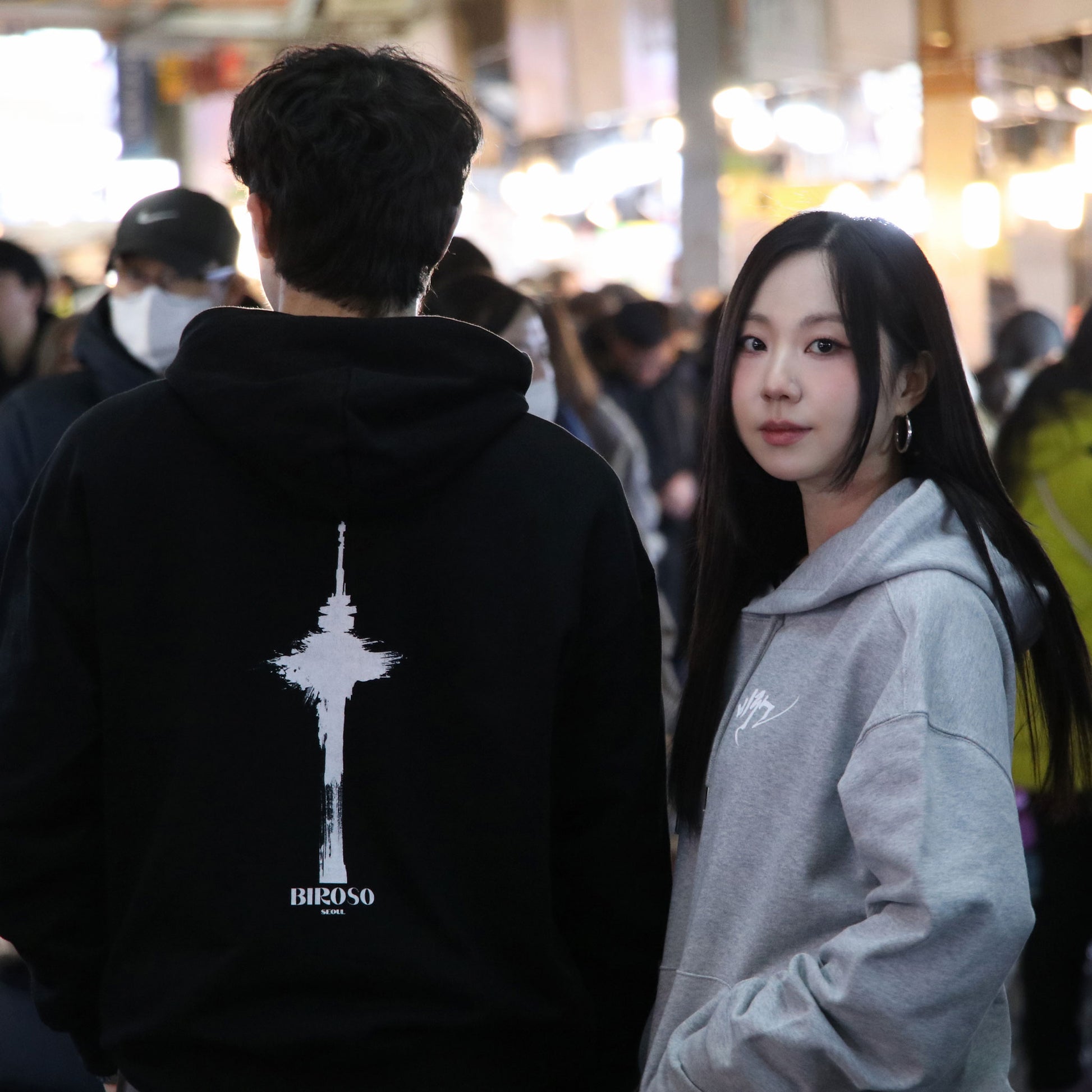 BIROSO Calligraphy Hoodie (Namsan Tower Design)