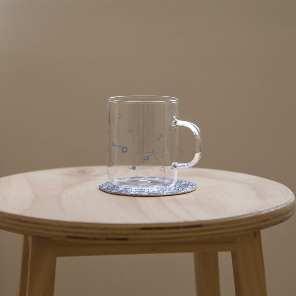 Hangeul pattern heat-resistant glass mug (300ml) | Kitchen | Mugs | Sorosi