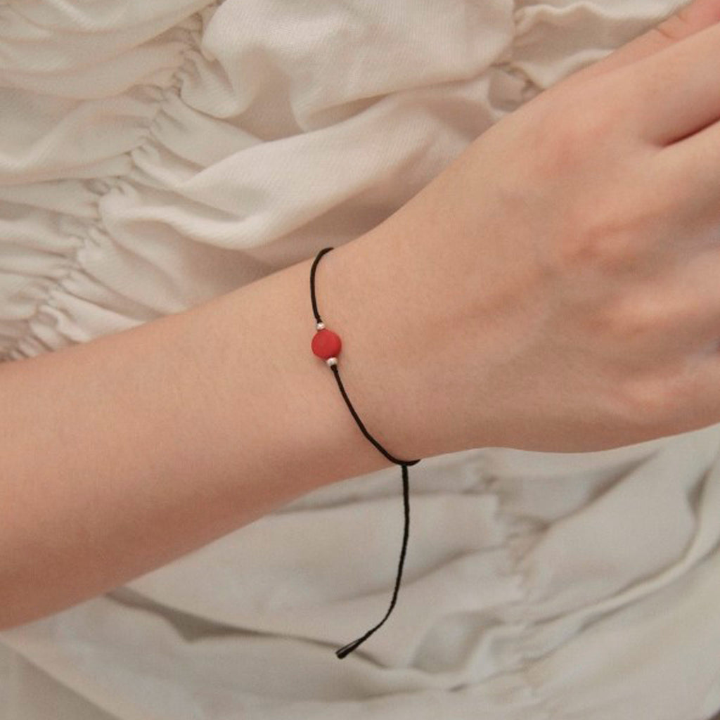 Coral Silver Ball Bracelet Worn by BTS V | Accessories | Wristbands | CCNMADE