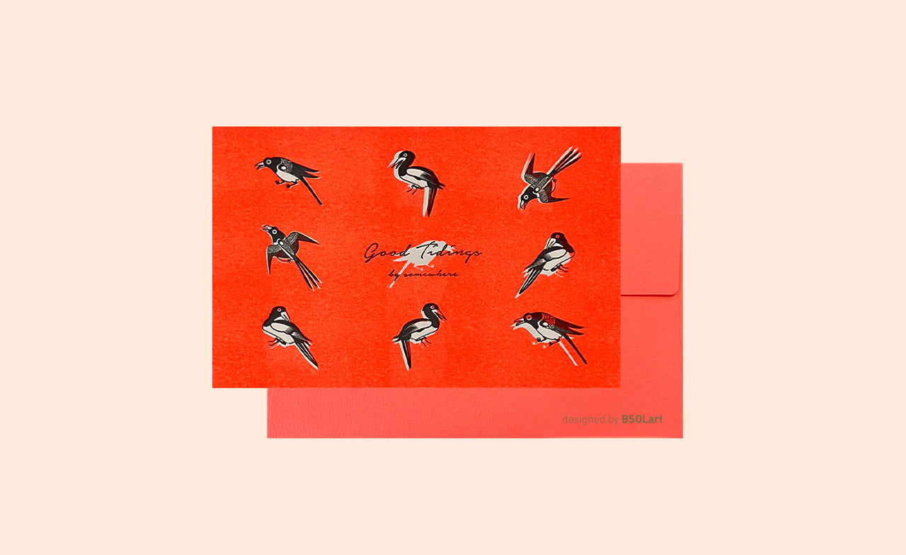 Magpie Card & Envelope | T_S | Uncategorized | BSOLart