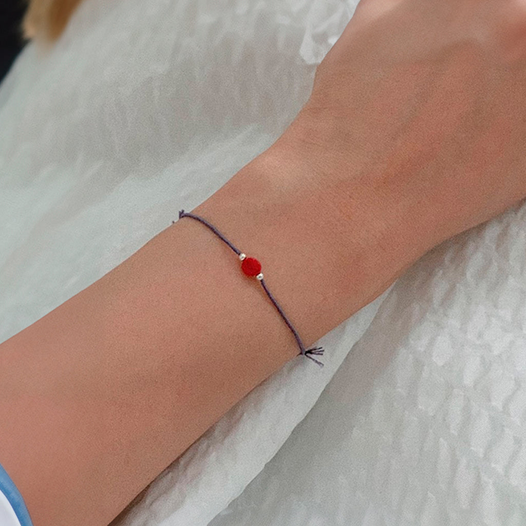 Coral Silver Ball Bracelet Worn by BTS V | Accessories | Wristbands | CCNMADE