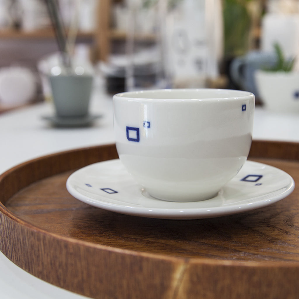 Hangeul 'ㅁ' pattern Dessert cup (teacup) set | Kitchen | Uncategorized | Sorosi