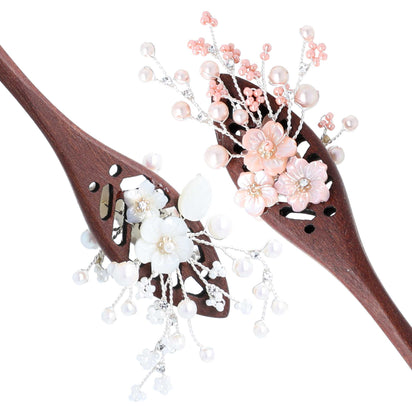Peach Blossom Wood Binyeo (Pink/White Option)