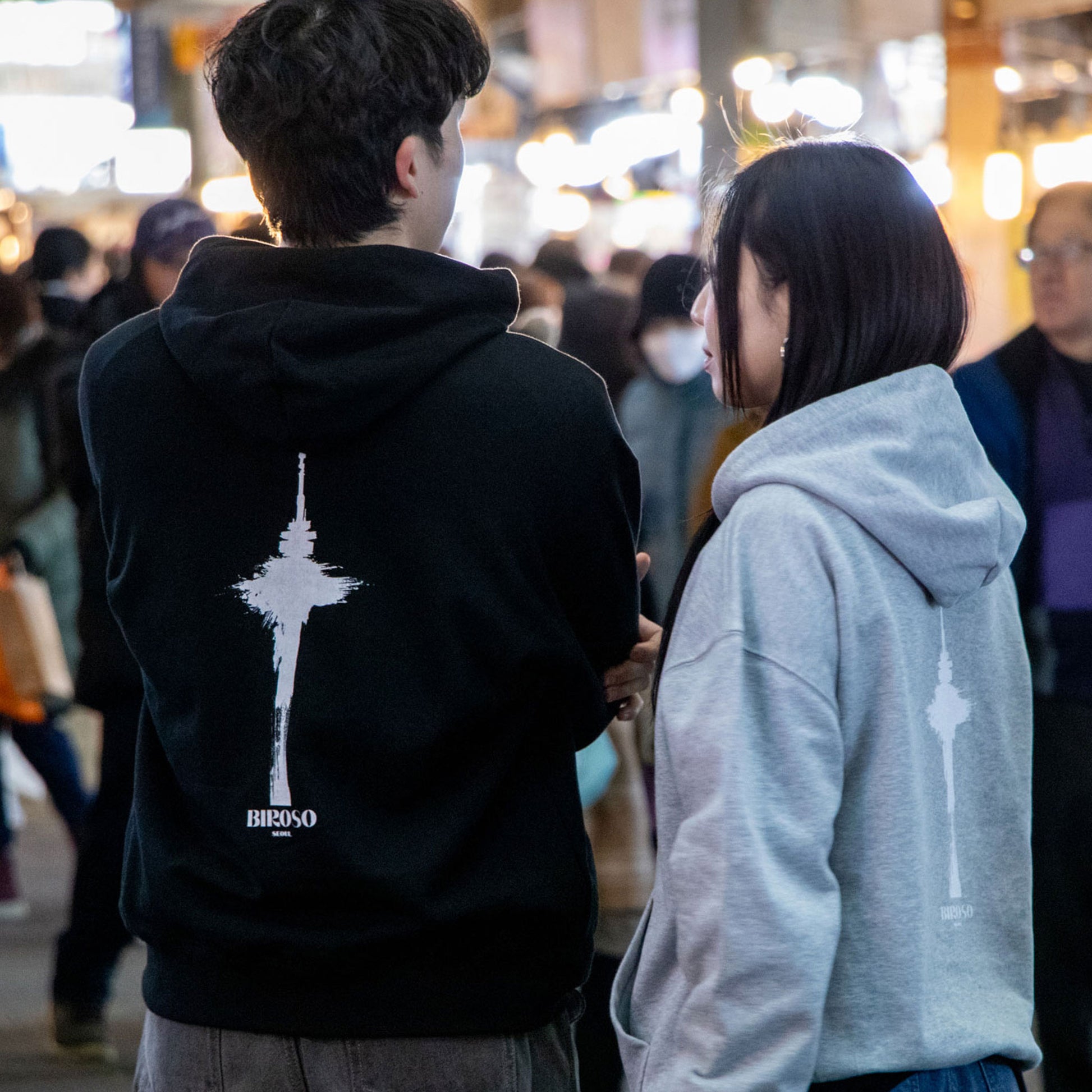 BIROSO Calligraphy Hoodie (Namsan Tower Design)