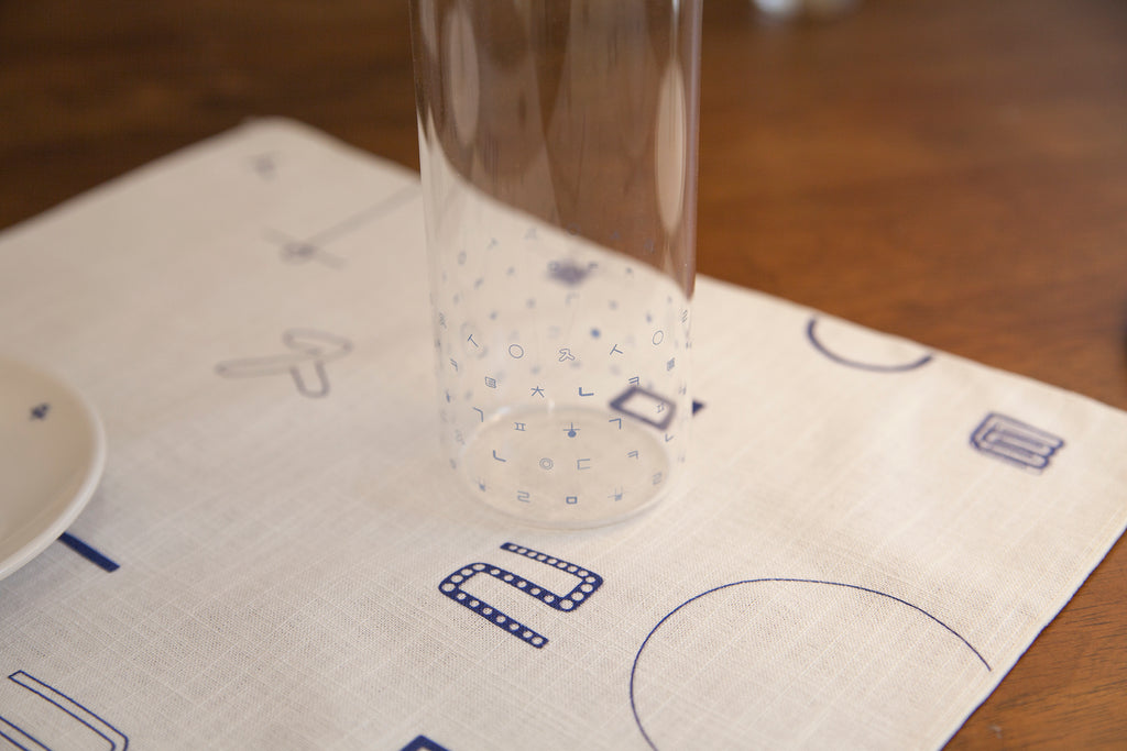 Hangeul pattern heat-resistant glass cup (430ml) - regular pattern | hangeul,hangul,korean,tea,teapot | Uncategorized | Sorosi